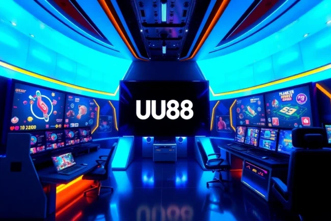 UU88 online casino platform with vibrant interface and gaming visuals, engaging users instantly