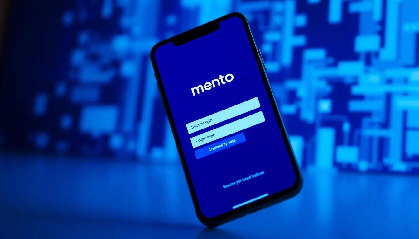 Mentot login interface on a smartphone with secure, user-friendly design, highlighting easy access for players and trusted security features.