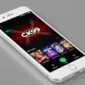 CK999 app on smartphone showing casino games interface, user-friendly design for seamless betting experience.