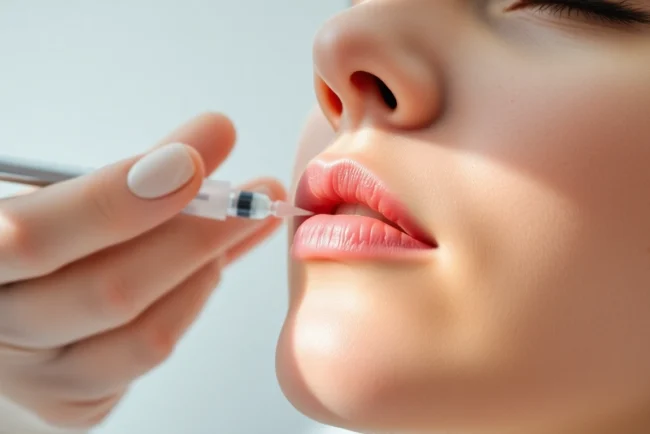 Fettwegspritze Zürich: Medical professional administering a precise injection in a modern clinic setting to reduce stubborn fat deposits.