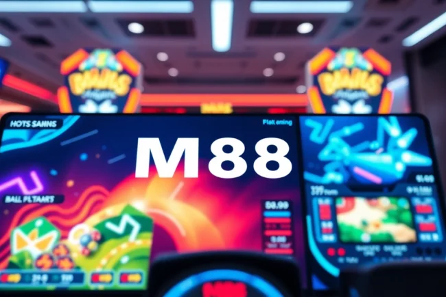 Engaging M88 online casino platform interface showcasing vibrant graphics and user-friendly design for enhanced gaming experience.