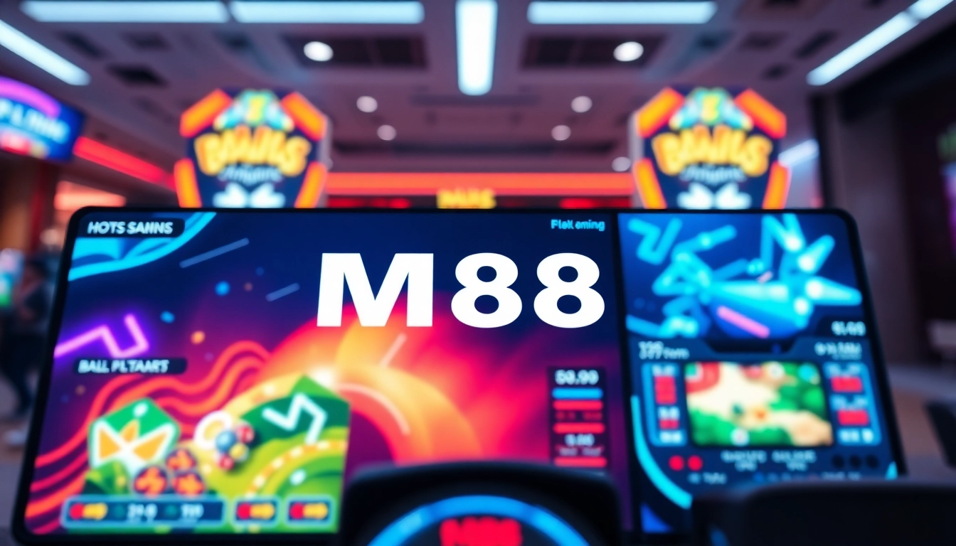 Engaging M88 online casino platform interface showcasing vibrant graphics and user-friendly design for enhanced gaming experience.
