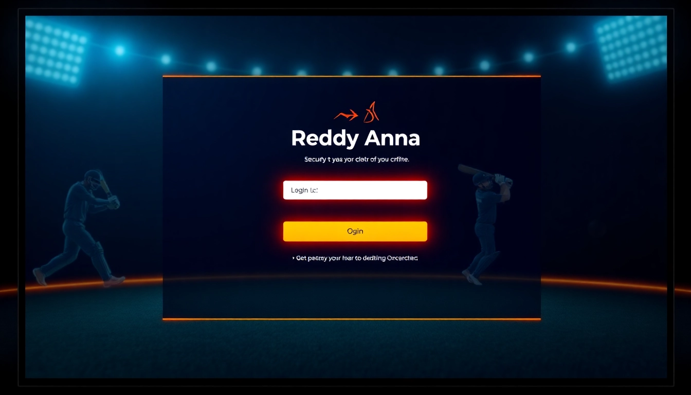 Screenshot of Reddy Anna Login page showing effortless access to betting platform, highlighting user-friendly design and security features.