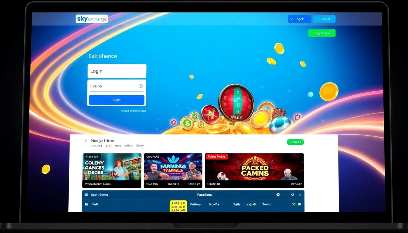 Guided step-by-step Sky exchange login process on a user-friendly platform with secure login interface for seamless access to betting and casino games.