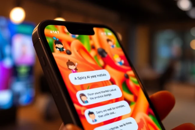 Engaging Spicy AI Chat conversation showcasing vivid visuals and expressive avatars for immersive experience.