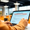 Free Job Alert notifications displayed on a computer screen with official government documents