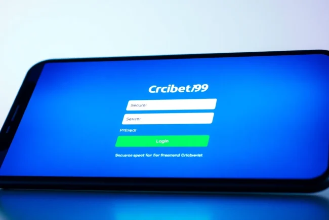 Guide showing Cricbet99 login process on a smartphone with focus on secure login steps and