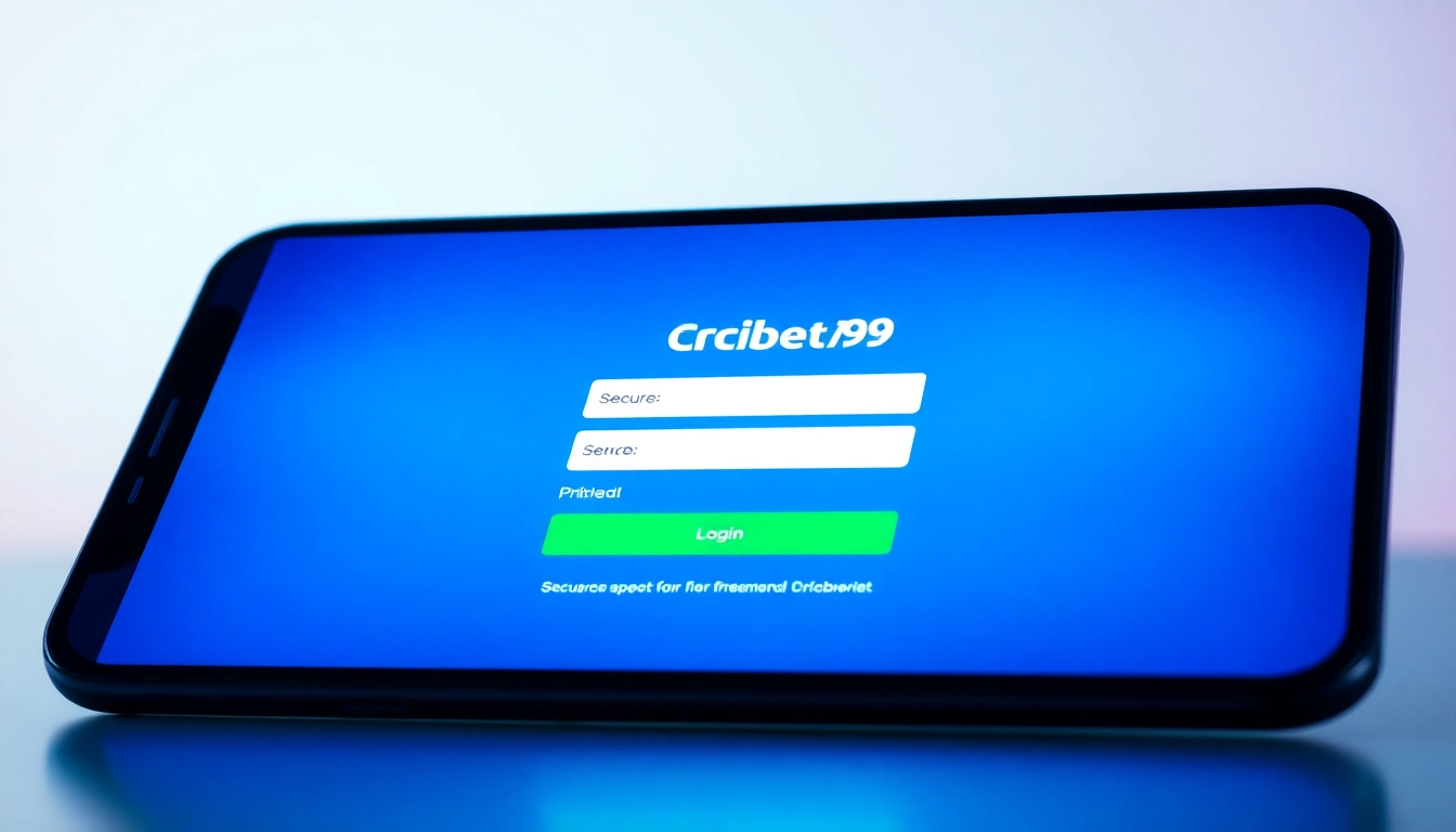 Guide showing Cricbet99 login process on a smartphone with focus on secure login steps and