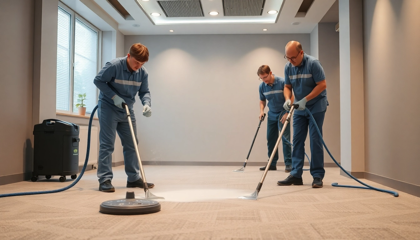 Professional Lavaggio Tappeto Milano team cleaning a high-quality carpet with water and
