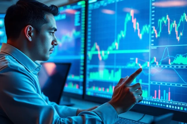 Trading view platform showcasing detailed market charts for technical analysis and trading decisions
