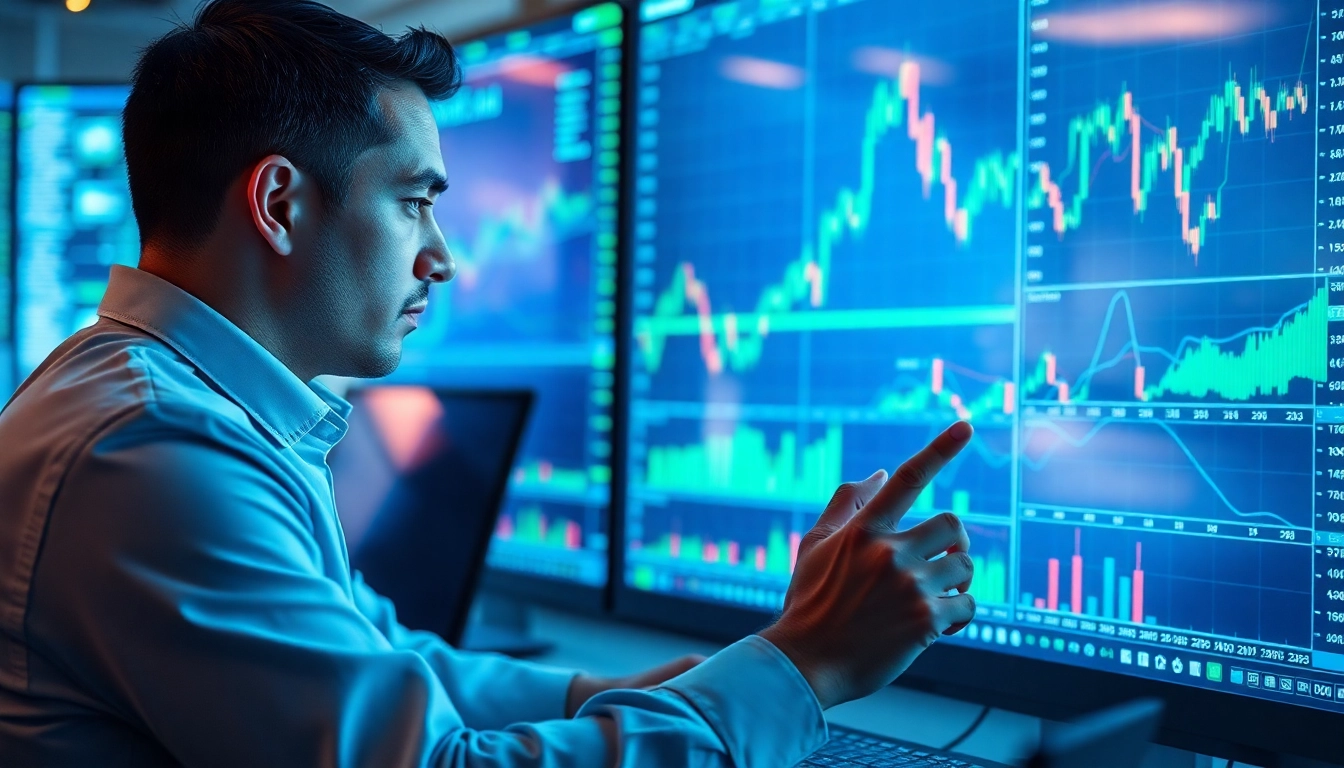 Trading view platform showcasing detailed market charts for technical analysis and trading decisions
