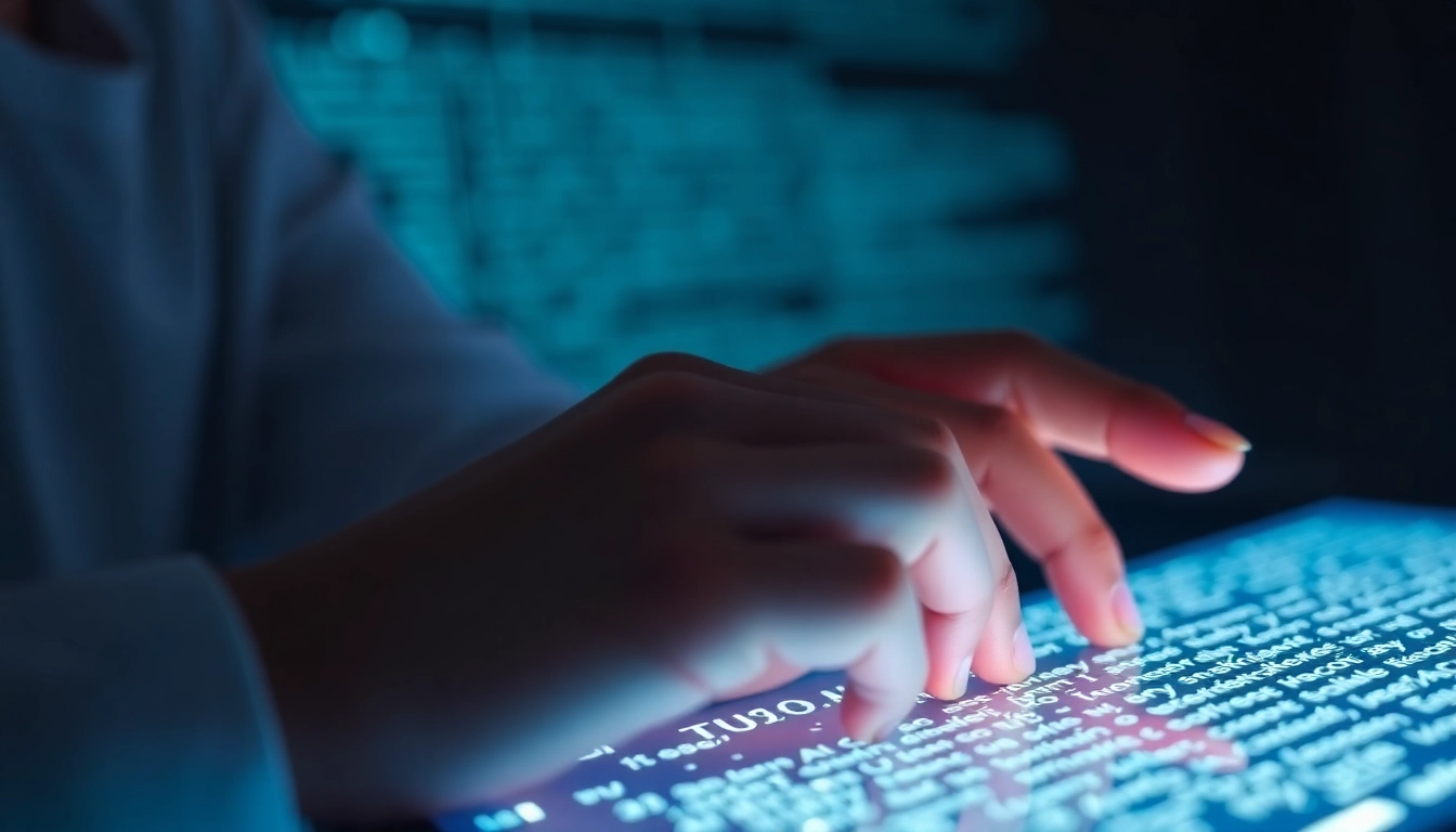 Person humanizing AI text on computer screen to ensure natural writing and high authenticity