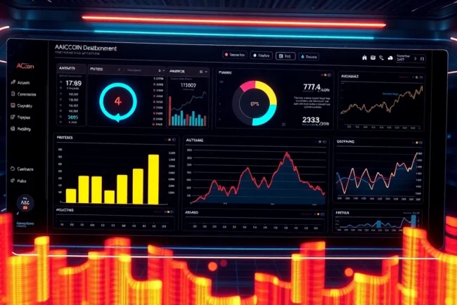 Advanced aicoin market analysis dashboard with real-time data visualization and digital asset