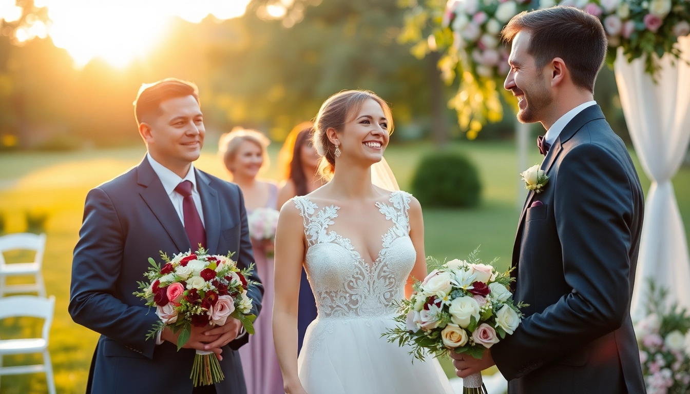 Professional eskuvo fotos capturing natural moments at a wedding with vibrant colors and